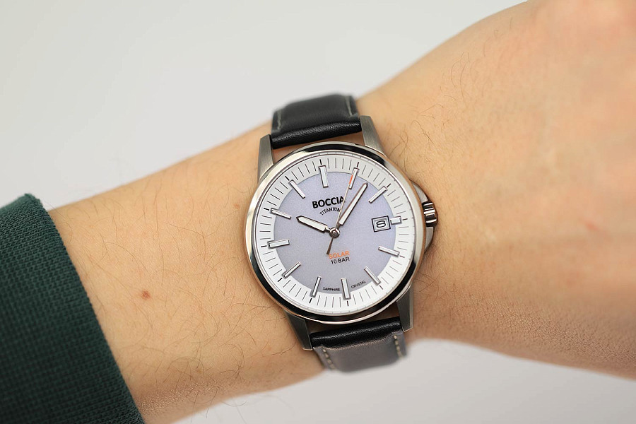 Часы Boccia Titanium 3643-01 — кварцевые, металл титан