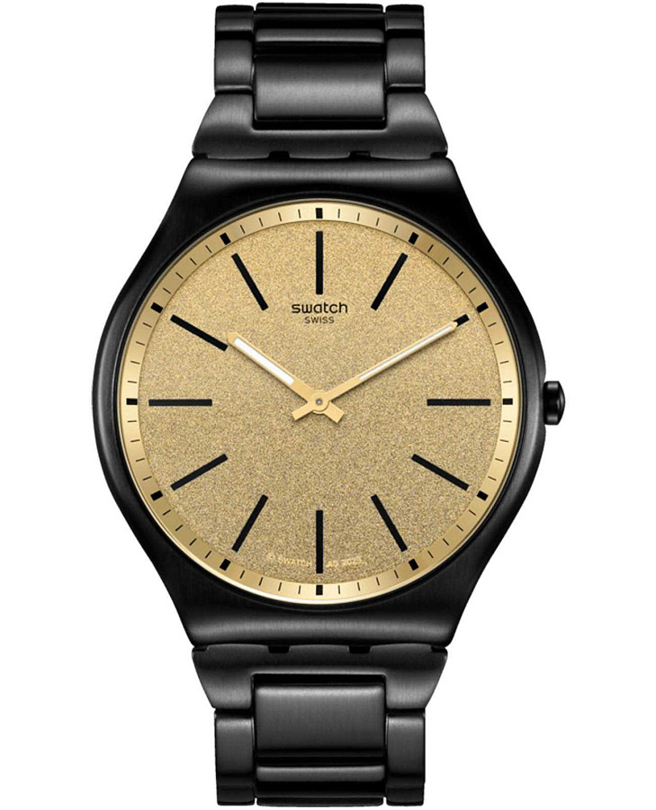 Часы Swatch Skin Irony 42 SS07B109G — мужские, золотой