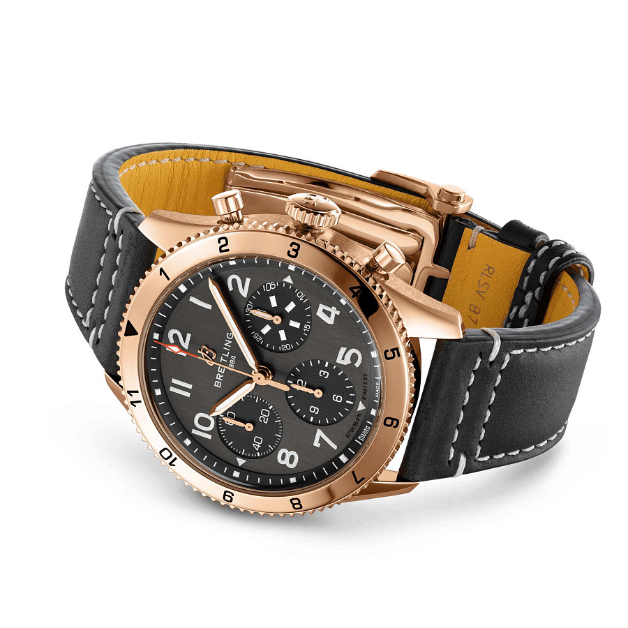 Часы Breitling Classic Avi Chronograph 42 P-51 Mustang R233801A1B1X1 — золото, Швейцария