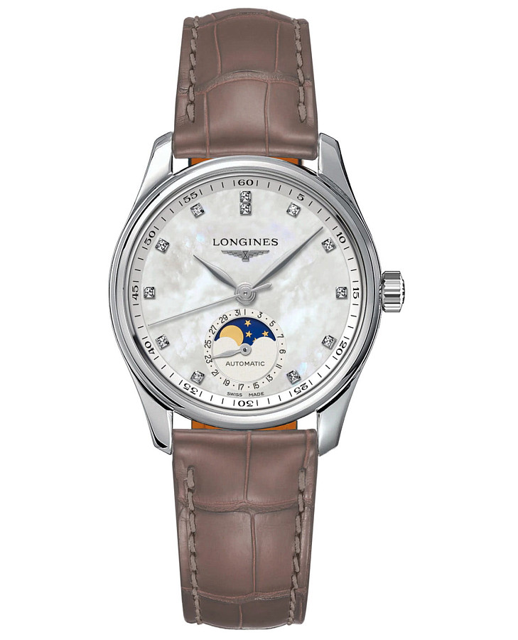 Часы Longines Master Collection L2.409.4.87.4 — женские, перламутровый