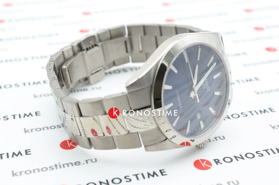 Часы Tissot Gentleman Titanium T127.410.44.041.00 — мужские, серебристый