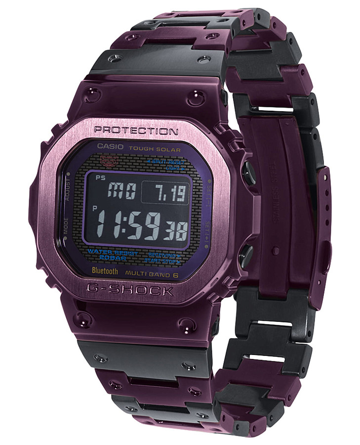 Часы Casio G-Shock GMW-B5000PB-6 — сталь с ip покрытием, мужские
