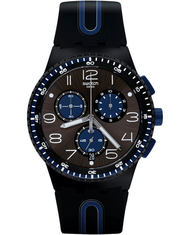 Часы Swatch Chrono 42 Standard SUSB406 — мужские, черный