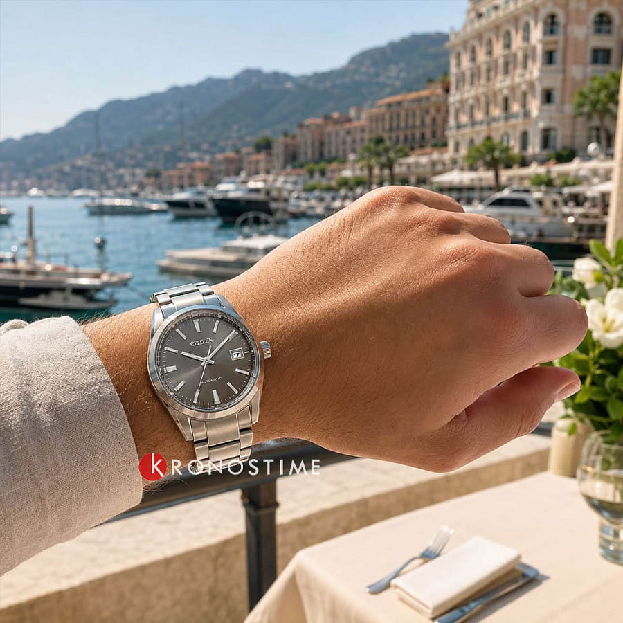 Часы Citizen Automatic NB1050-59H — мужские, серебристый