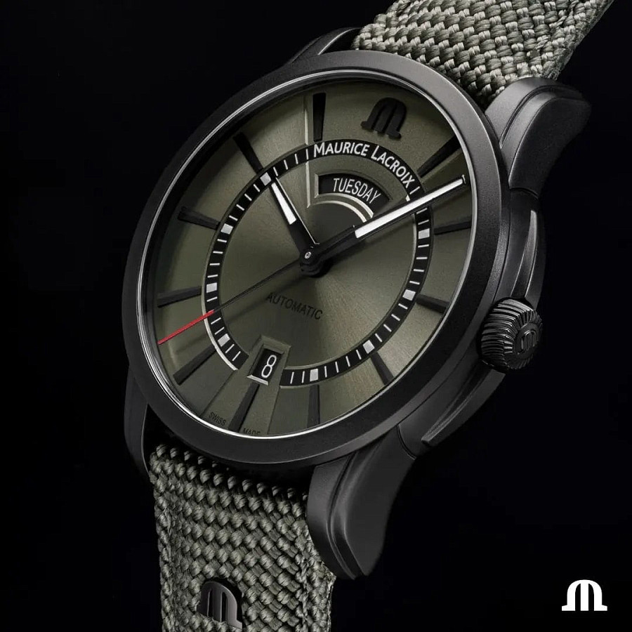 Часы Maurice Lacroix Pontos Day Date Limited Edition PT6358-DLB04-630-5 — механические, металл сталь