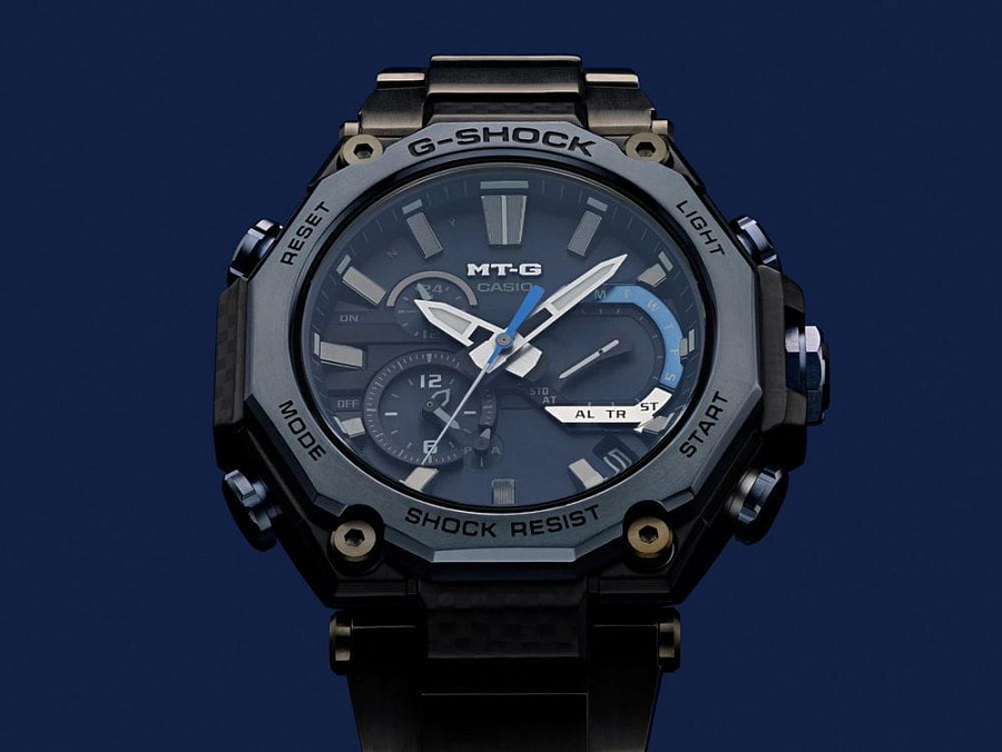 Часы Casio G-Shock Premium MTG-B2000YBD-2A — электронные, карбон металл сталь