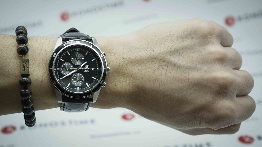Часы Casio Edifice EFR-526L-1AVUDF (EFR-526L-1A) — черный, металл сталь