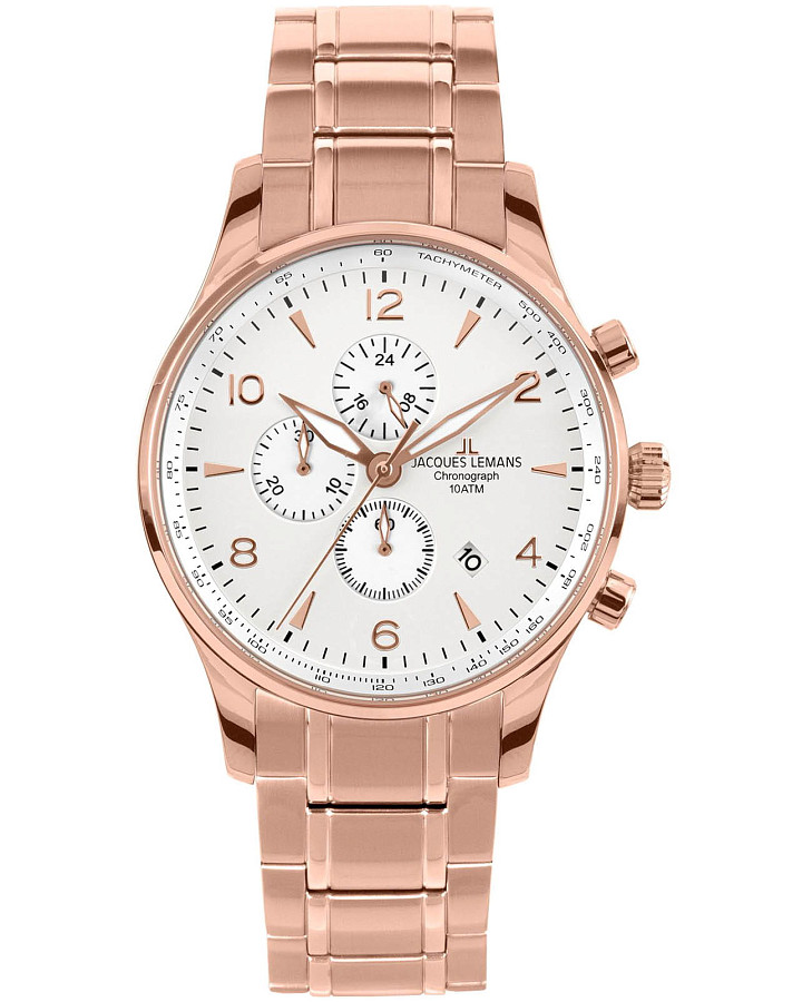 Часы Jacques Lemans London 1-1844ZP — мужские, белый