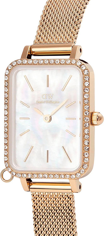 Часы Daniel Wellington Quadro Crystal Zodiac Evergold DW00100749 — кварцевые, сталь металл