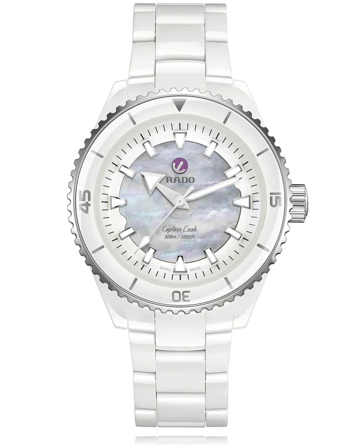 Часы Rado Captain Cook High-Tech Ceramic Diver R32132902 — мужские, перламутровый