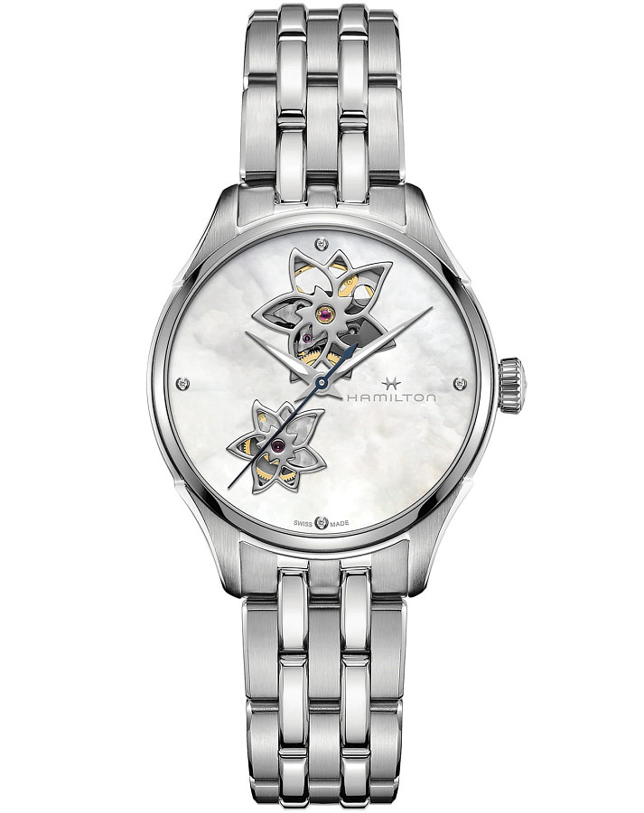 Часы Hamilton Jazzmaster Open Heart Auto H32115192 — женские, перламутровый