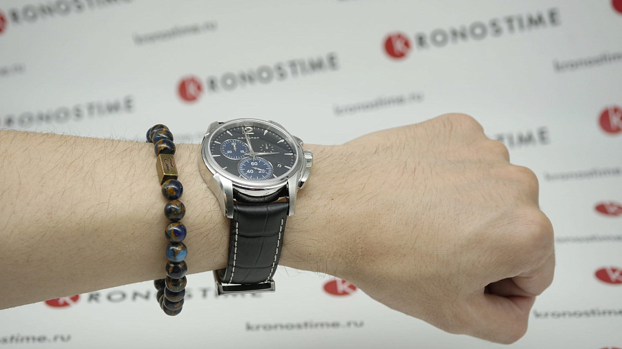 Часы Hamilton Jazzmaster Chrono Quartz H32612741 — сталь, кожаный
