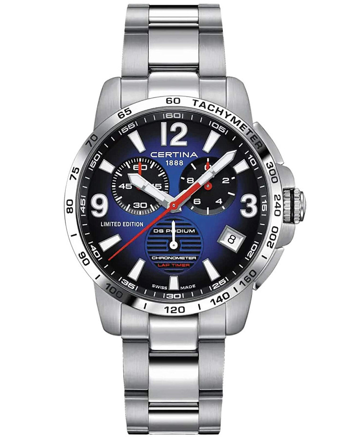Часы Certina DS Podium Chronograph Lap Timer C034.453.11.047.10 — мужские, синий