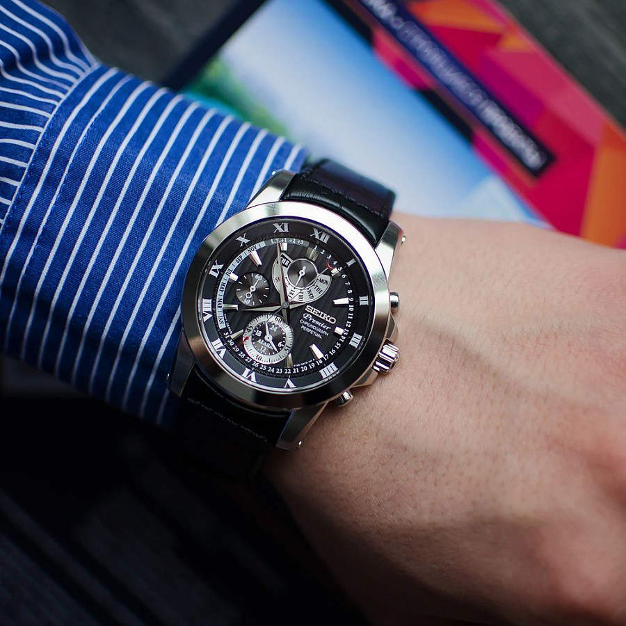 Часы Seiko SPC161P2 — кожаный, мужские