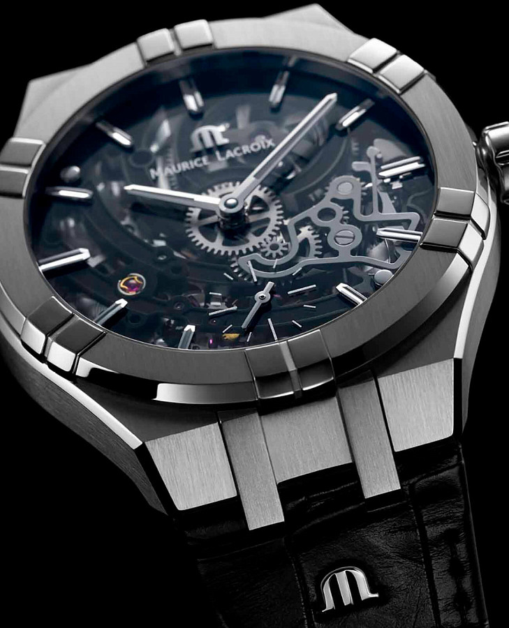 Часы Maurice Lacroix Aikon Automatic AI6028-SS001-030-1 — кожаный, мужские