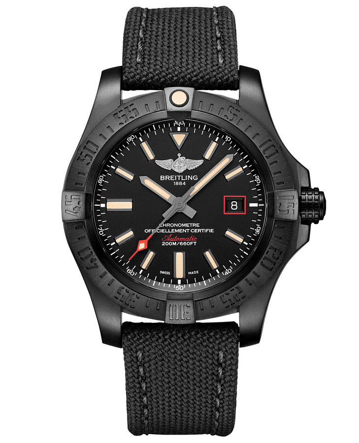 Часы Breitling Avenger Blackbird 44 V17311101B1W1 — мужские, черный