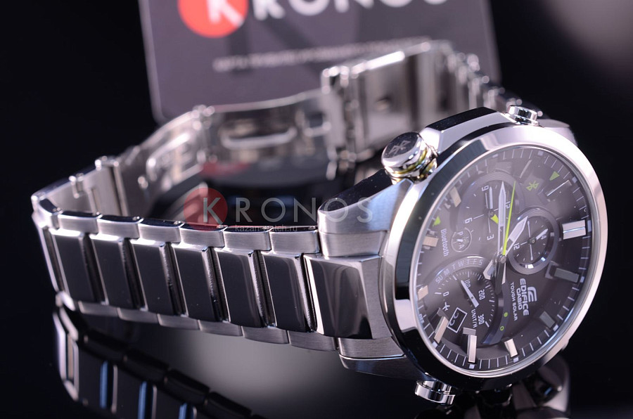 Часы Casio Edifice EQB-501D-1A — кварцевые, металл сталь