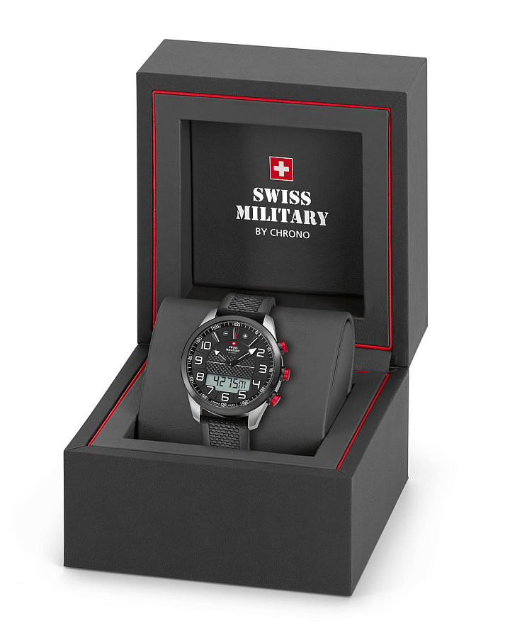 Часы Swiss Military by Chrono SM34061.02 — красный, сталь