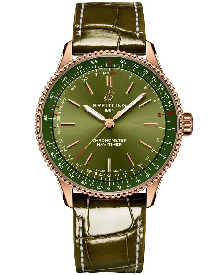 Часы Breitling Navitimer Automatic 36 R17327371L1P1 — женские, зеленый