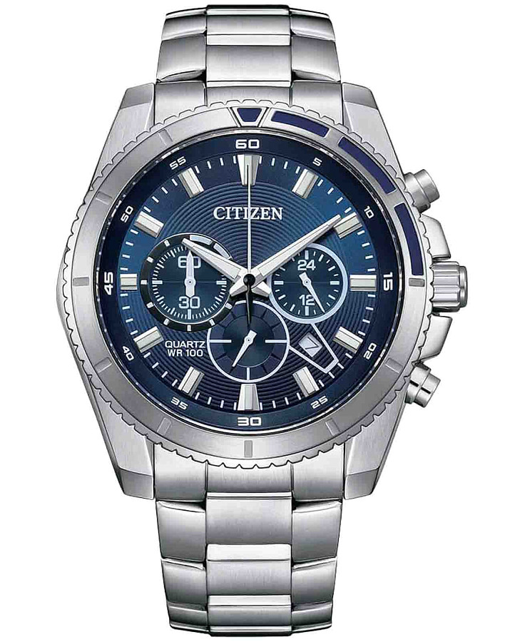 Часы Citizen Chronograph AN8201-57L — мужские, синий