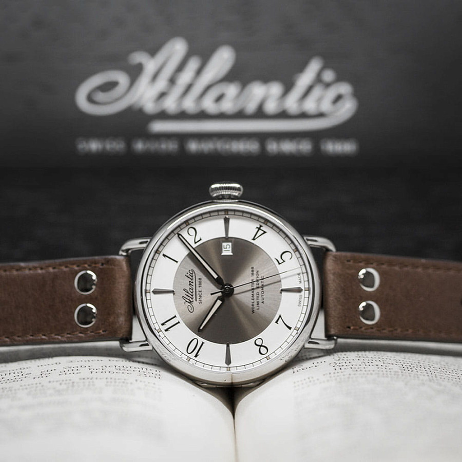 Часы Atlantic 57750.41.25B — мужские, кожаный