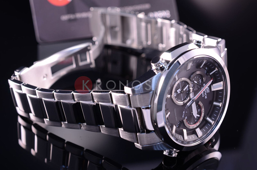 Часы Casio Edifice EQW-T640D-1A — автокварц (кинетик), металл сталь