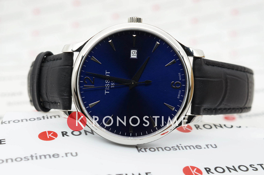 Часы Tissot Tradition T063.610.16.047.00 — мужские, кожаный
