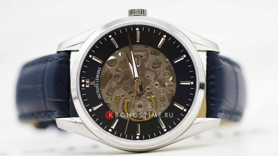 Часы Jacques Lemans Automatic 1-2087C — мужские, кожаный