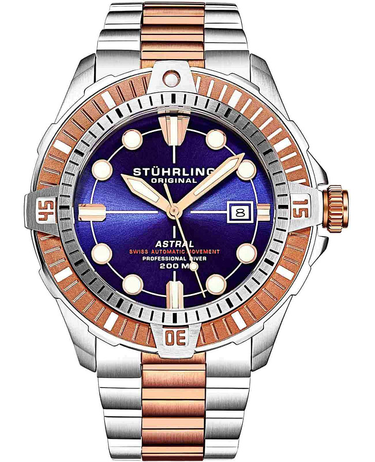 Часы Stuhrling Aquadiver 1005.04 — мужские, синий
