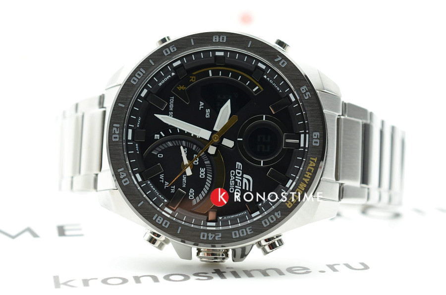 Часы Casio Edifice ECB-900DB-1C — нержавеющая сталь, мужские