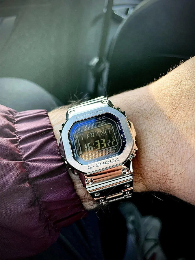 Часы Casio G-Shock GMW-B5000D-2DR (GMW-B5000D-2) — электронные, сталь металл