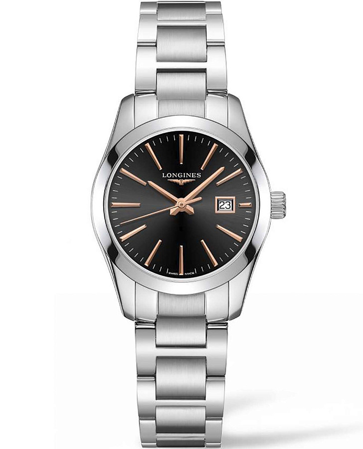 Часы Longines Conquest Classic L2.286.4.52.6 — женские, черный