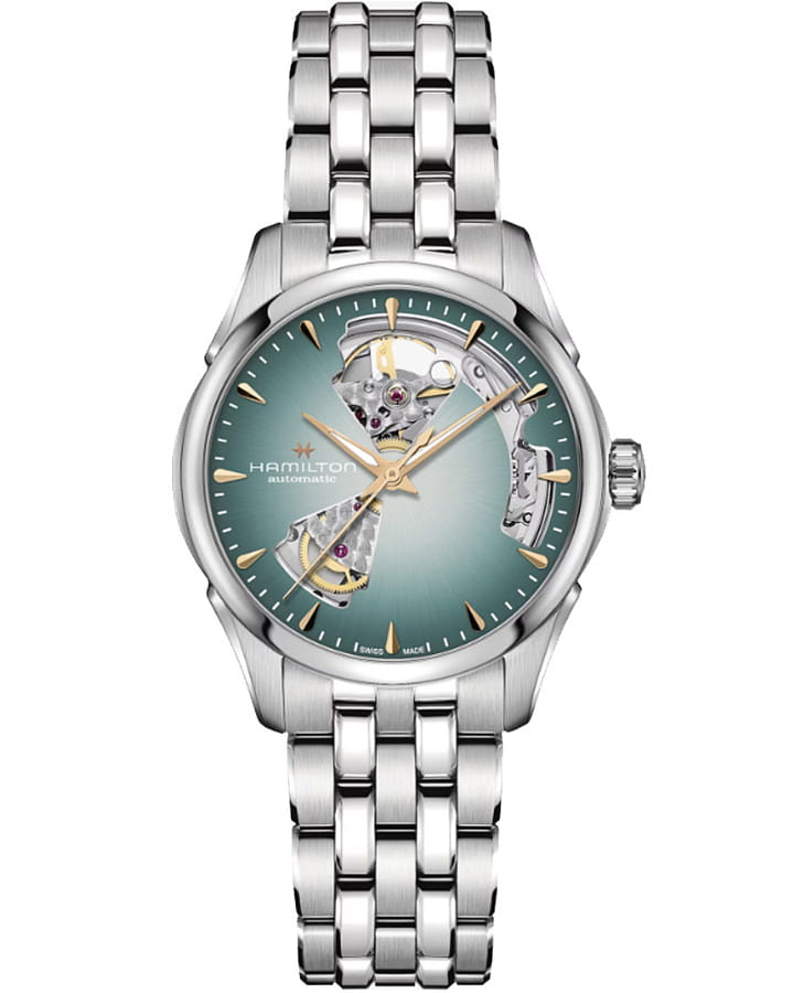 Часы Hamilton Jazzmaster Open Heart Auto 36 mm H32215143 — женские, голубой