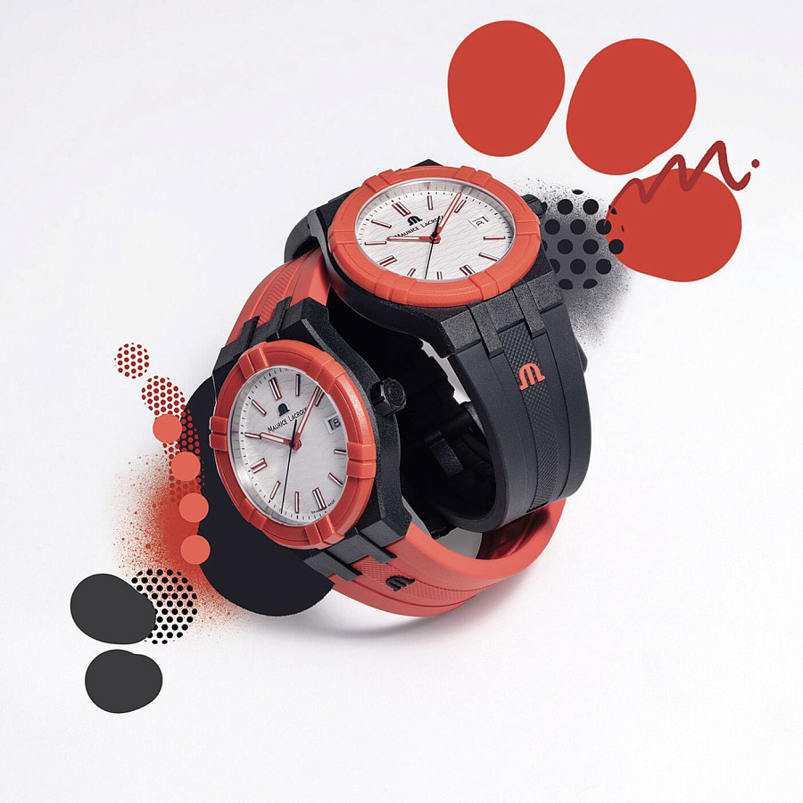 Часы Maurice Lacroix Aikon #Tide Black, Red and White AI2008-04010-400-J — Швейцария, кварцевые