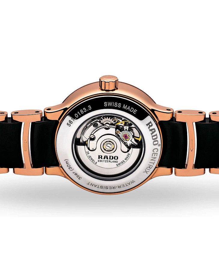 Часы Rado Centrix Automatic R30183172 — женские, сталь + pvd + керамика