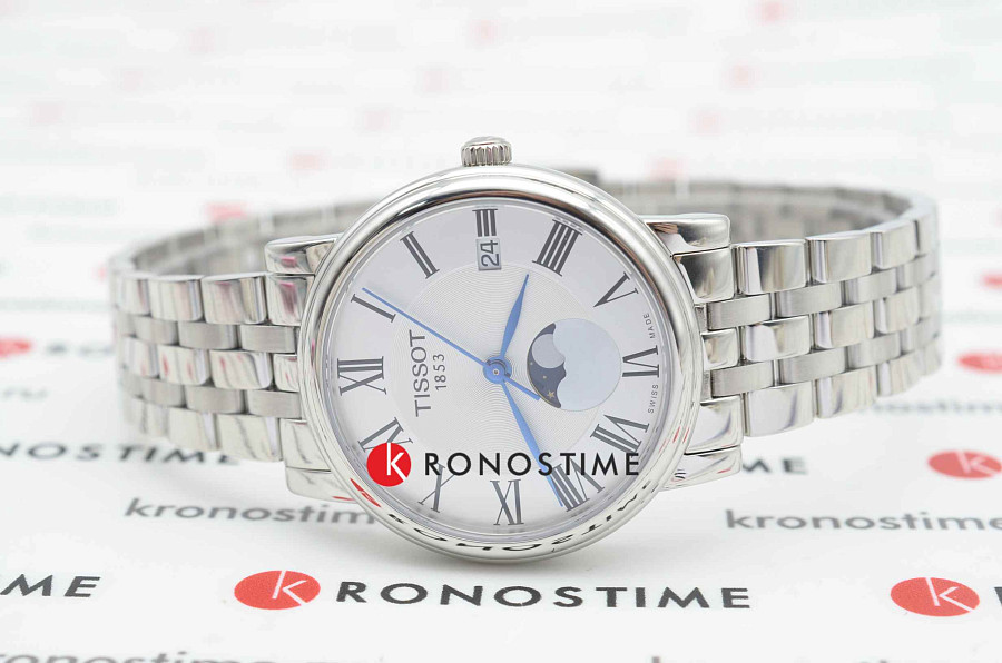 Часы Tissot Carson Premium Lady Moonphase T122.223.11.033.00 — кварцевые, Швейцария, женские