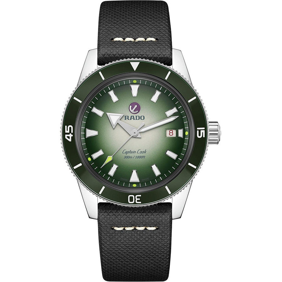 Часы Rado Captain Cook x Cameron Norrie Limited Edition R32149318 — зеленый, металл сталь керамика
