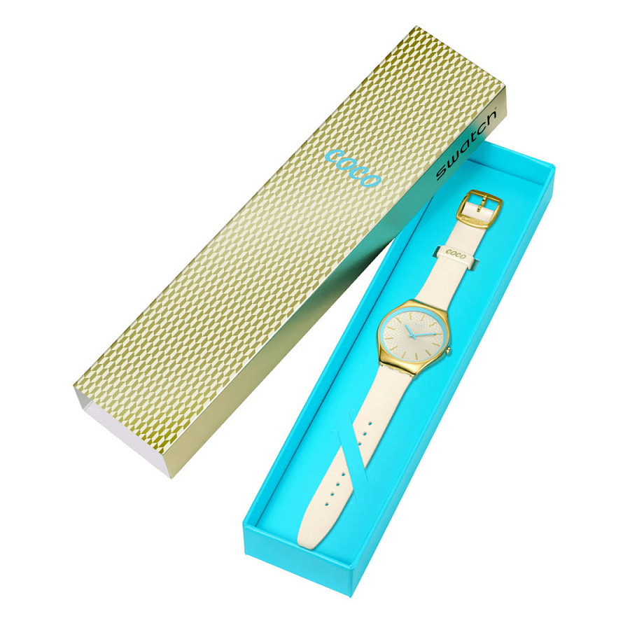 Часы Swatch Skin Irony SYXG127 — женские, бежевый