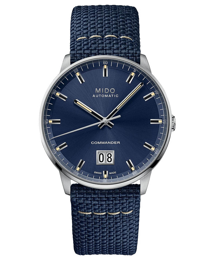 Часы Mido Commander Big Date M021.626.17.041.00 — мужские, синий
