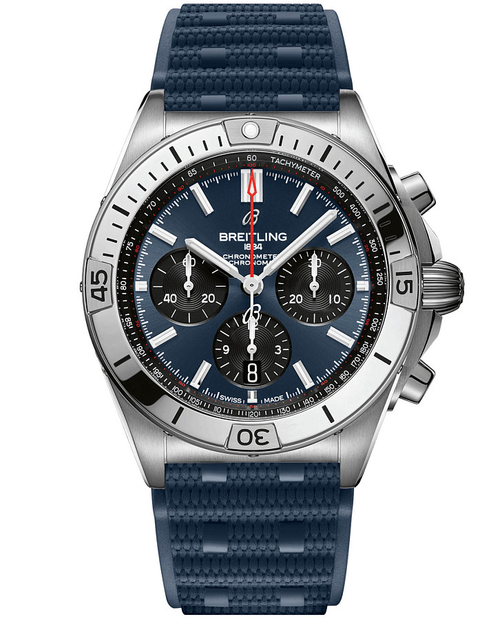 Часы Breitling Chronomat B01 42 AB0134101C1S1 — мужские, синий