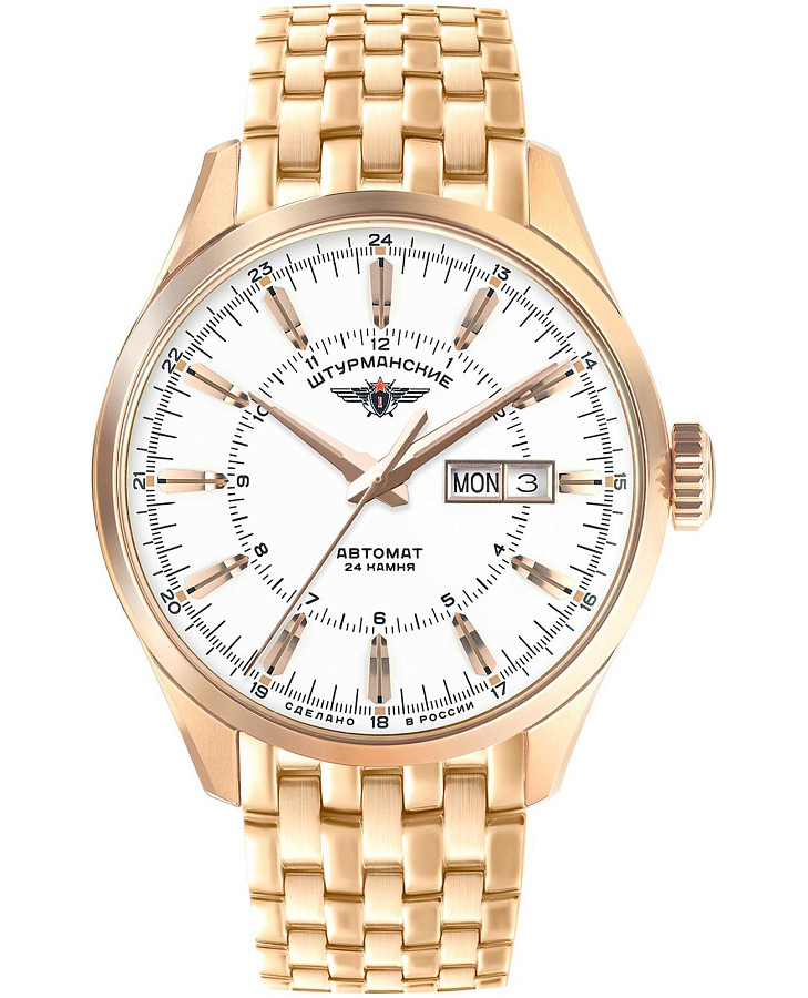 Часы Штурманские Открытый Космос Day-Date NH36/1899773B — мужские, белый