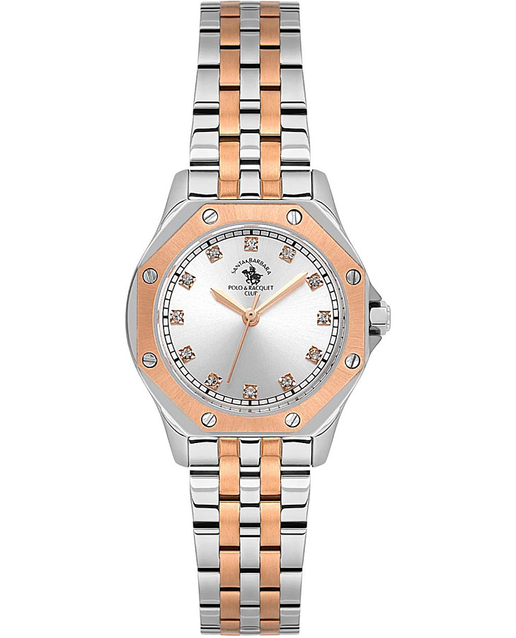 Часы Santa Barbara Polo & Racquet Club Unique SB.1.10637-6 — женские, серебристый
