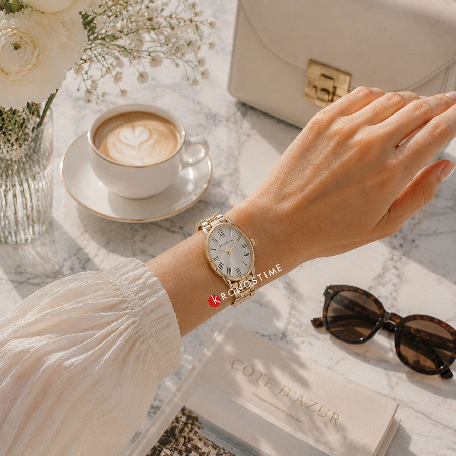 Часы Anne Klein Metals 5328CHGB — нержавеющая сталь с pvd-покрытием, женские