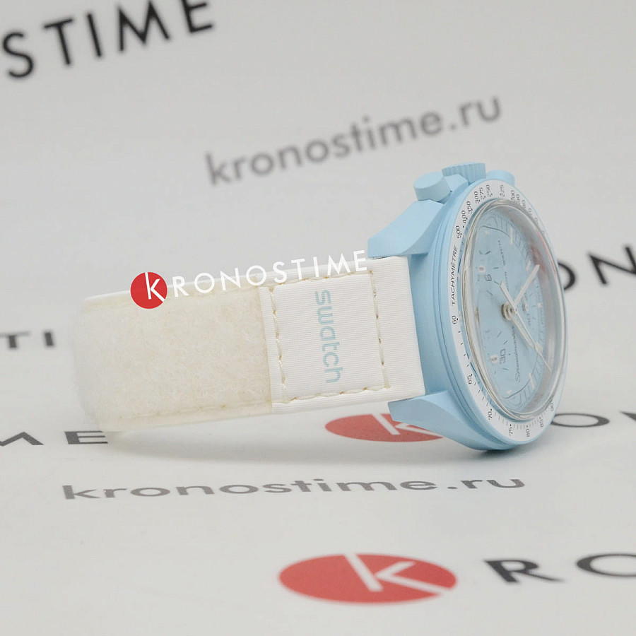 Часы Swatch x Omega Bioceramic Moonswatch Mission to Uranus SO33L100 — биокерамика, Швейцария