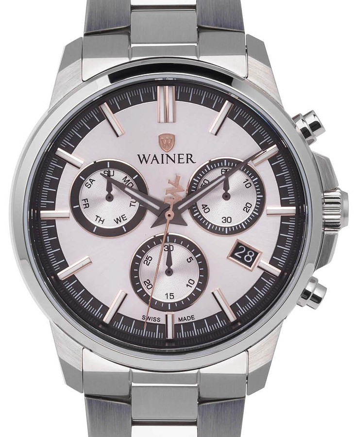 Часы Wainer Classic WA.16200-E — кварцевые, сталь металл