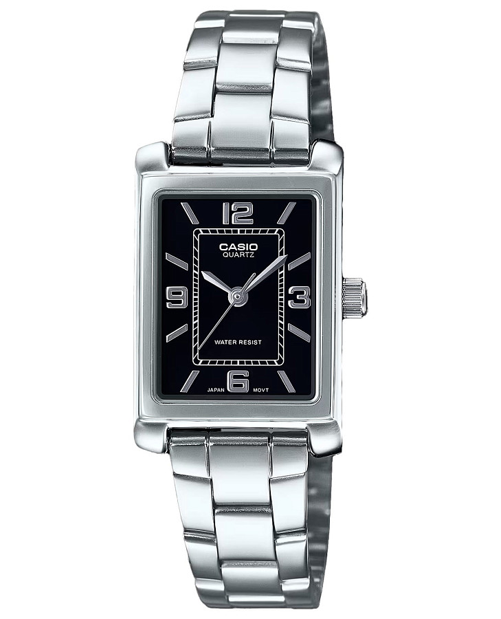 Часы Casio LTP-1234DD-1A — женские, черный