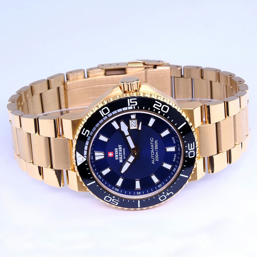 Часы Swiss Military by Chrono Automatic Dive SMA34086.07 — механические, сталь металл