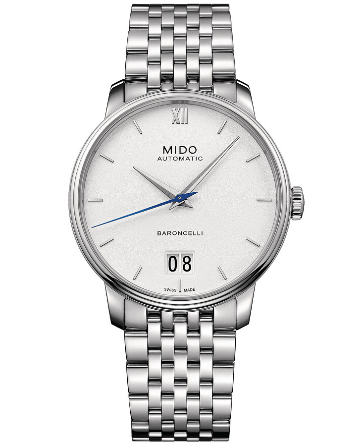 Часы Mido Baroncelli Big Date M027.426.11.018.00 — мужские, белый