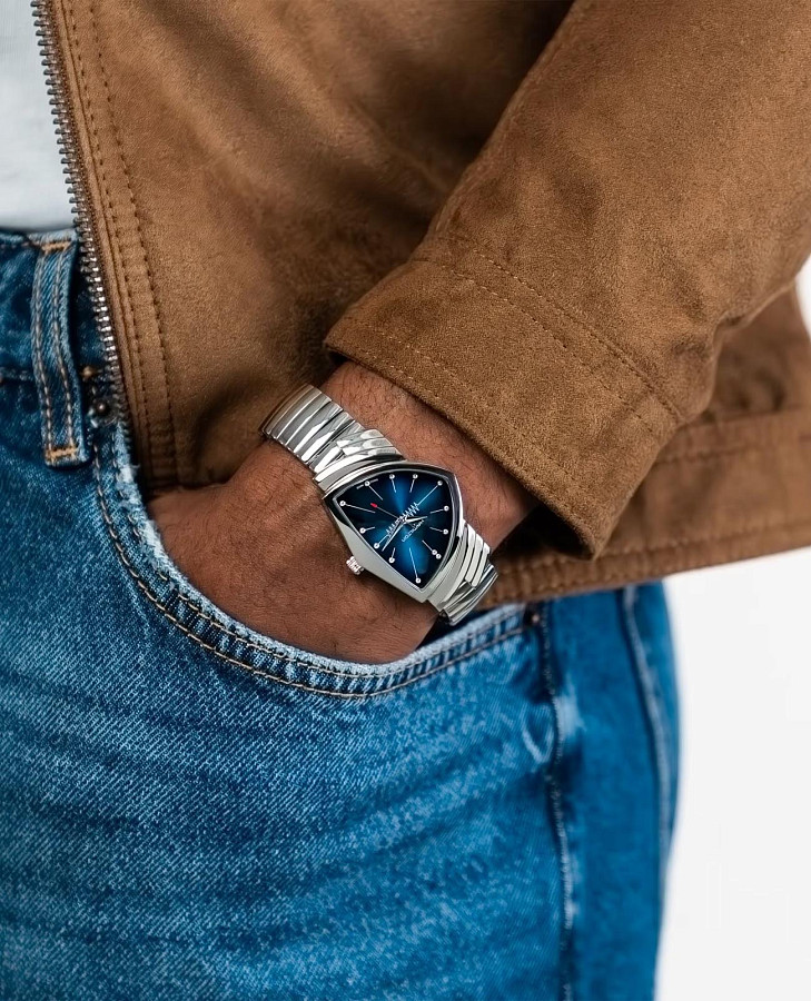 Часы Hamilton Ventura Quartz H24411142 — кварцевые, Швейцария, мужские