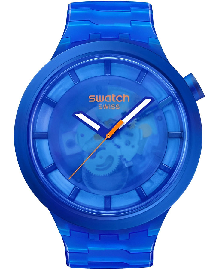 Часы Swatch Big Bold Biosourced Lacquered SB05N116 — мужские, синий